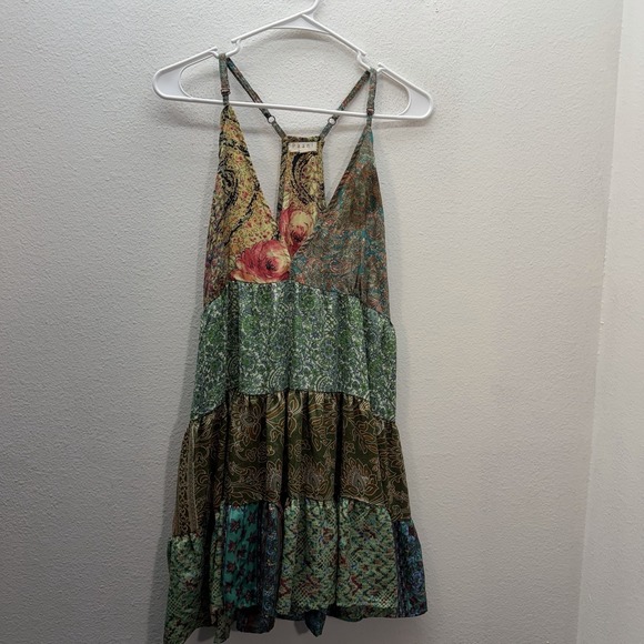 Paani Dresses & Skirts - Y2k Paani Babydoll Patchwork Mini Dress Indie Festival Sundress Sz M Tiered Boho